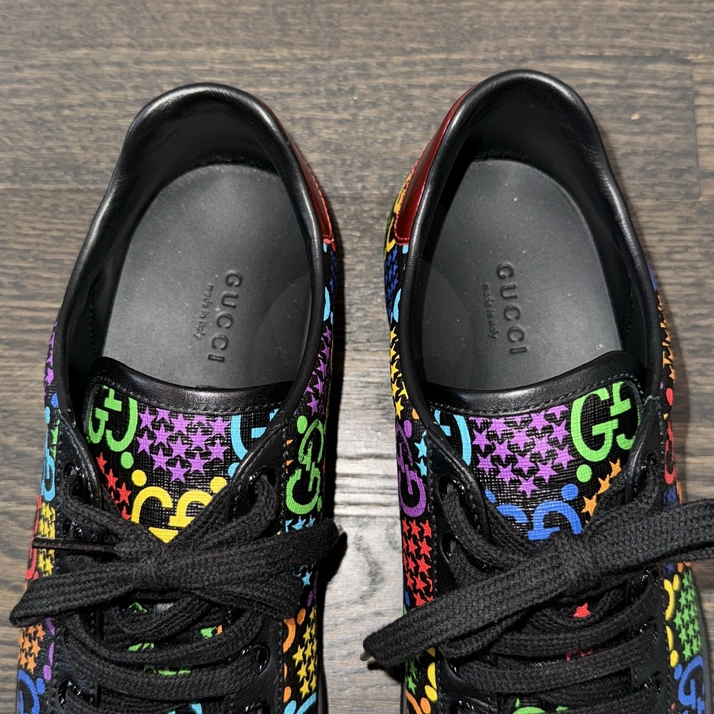 Gucci GG Supreme Psychedelic Sneakers-610086-Authentic-EUC - Picture 2 of 12